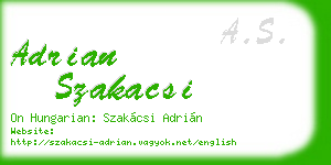 adrian szakacsi business card